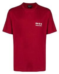 Giorgio Armani Logo Embroidered Short Sleeve T Shirt