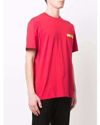 Ferrari Logo Patch Crew Neck T Shirt