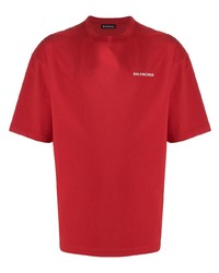 Balenciaga Logo Print Cotton T Shirt