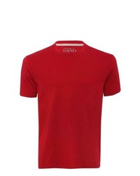 M&Co Basic Crew Neck Short Sleeve Plain T Shirt Red Xxl