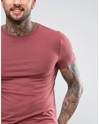 Asos Muscle Fit Crew Neck T Shirt In Red