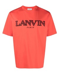 Lanvin Raised Logo Cotton T Shirt