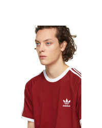 adidas Originals Red 3 Stripes T Shirt