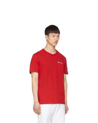 Champion Reverse Weave Red Authentic Crewneck T Shirt