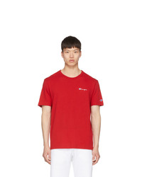 Champion Reverse Weave Red Authentic Crewneck T Shirt