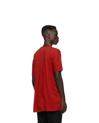 11 By Boris Bidjan Saberi Red Dye T Shirt