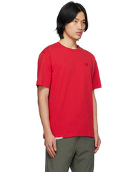 AAPE BY A BATHING APE Red Embrodiered T Shirt