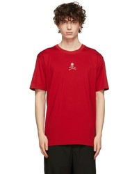 Mastermind Japan Red Glass Beaded T Shirt