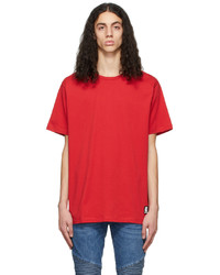 Balmain Red Oversized Logo T Shirt