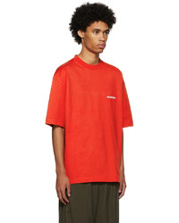 Balenciaga Red Regular Fit T Shirt