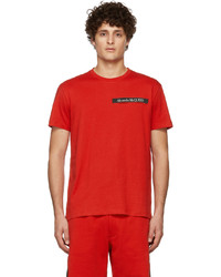 Alexander McQueen Red Selvedge Logo Tape T Shirt
