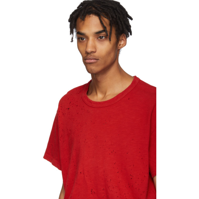 Amiri Red Shotgun T Shirt, $130, SSENSE