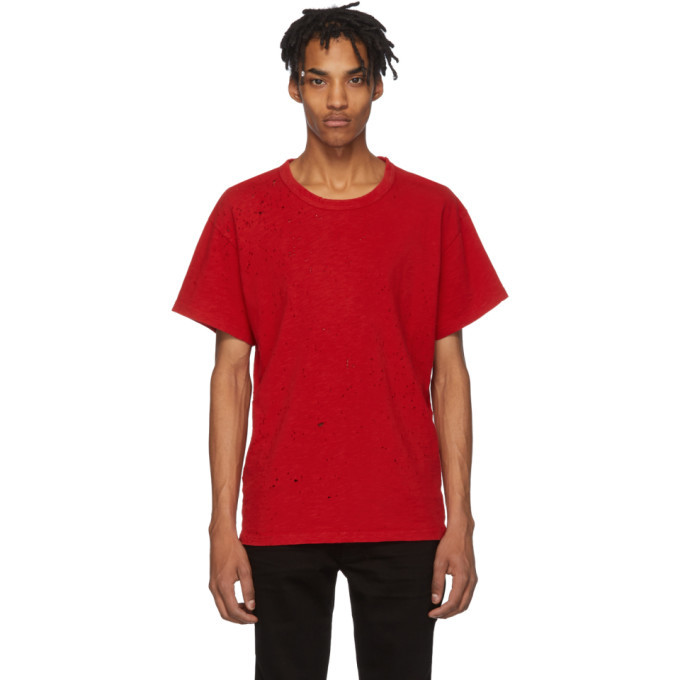 Amiri Red Shotgun T Shirt, $130 | SSENSE | Lookastic