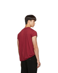 Rick Owens DRKSHDW Red Small Level T Shirt