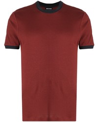 Giorgio Armani Short Sleeved Two Tone T Shirt