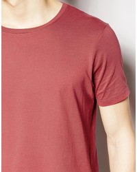 Asos T Shirt With Crew Neck In Red
