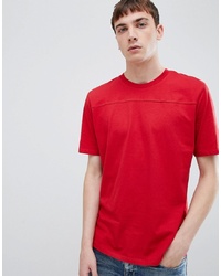 Selected Homme T Shirt With Cut And Sew Panel Detail