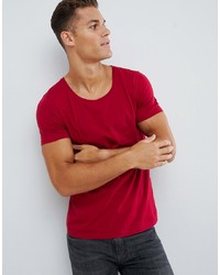 ASOS DESIGN T Shirt With Scoop Neck In Red