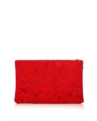 Dolce & Gabbana Red Lace Pouch Bag