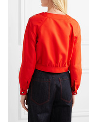 Marni Cropped Twill Top Red
