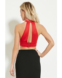 Forever 21 Cutout Halter Crop Top