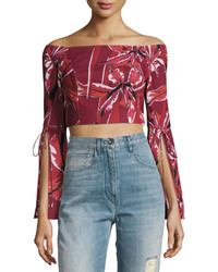 C/Meo Have It All Crop Top Red