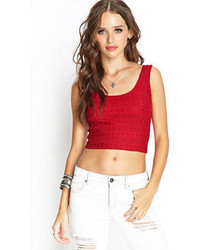Forever 21 Open Knit Crop Top