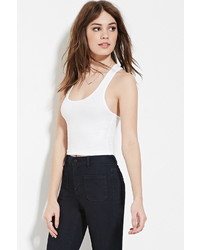 Forever 21 Racerback Ribbed Crop Top