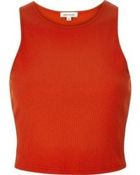 River Island Red 90s Ribbed Crop Top