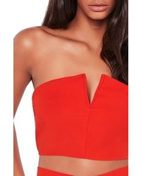 Missguided Strapless Crop Top