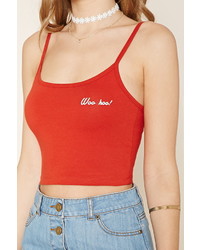 Forever 21 Woo Hoo Graphic Cropped Cami