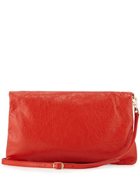 Balenciaga Giant 12 Lambskin Envelope Crossbody Bag Red Orange