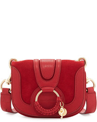 See by Chloe Hana Small Ring Saddle Bag Red Velvet