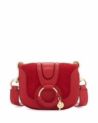 See by Chloe Hana Small Ring Saddle Bag Red Velvet