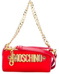 Moschino Logo Plaque Cylindrical Shoulder Bag