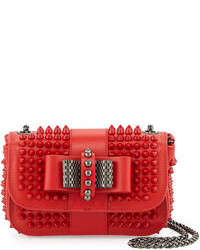 Christian Louboutin Sweet Charity Small Spiked Crossbody Bag Red