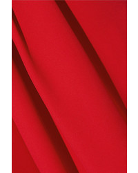 Tome Cropped Crepe Wide Leg Pants Red