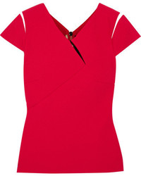 Red Cutout Blouse