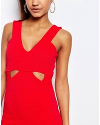 Lipsy Ariana Grande For Ribbed Bodycon Cut Out Dress