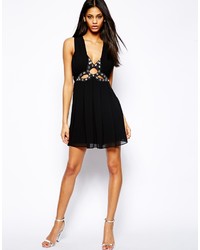 TFNC Halterneck Dress With Cut Out And Embellished Waistband