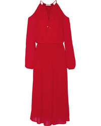 MICHAEL Michael Kors Michl Michl Kors Cutout Georgette Dress Red
