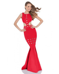 Terani Couture 1613p0853a Stunning Illusion Cutout Mermaid Dress