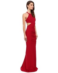 Nicole Miller Belize Cut Out Structured Jersey Gown