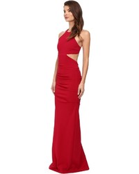 Nicole Miller Belize Cut Out Structured Jersey Gown