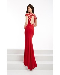 Jasz Couture Sweetheart Cutout Strappy Evening Dress 6010