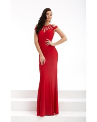 Jasz Couture Sweetheart Cutout Strappy Evening Dress 6010