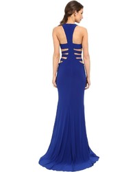 Faviana Jersey Gown W Side Cut Outs 7820