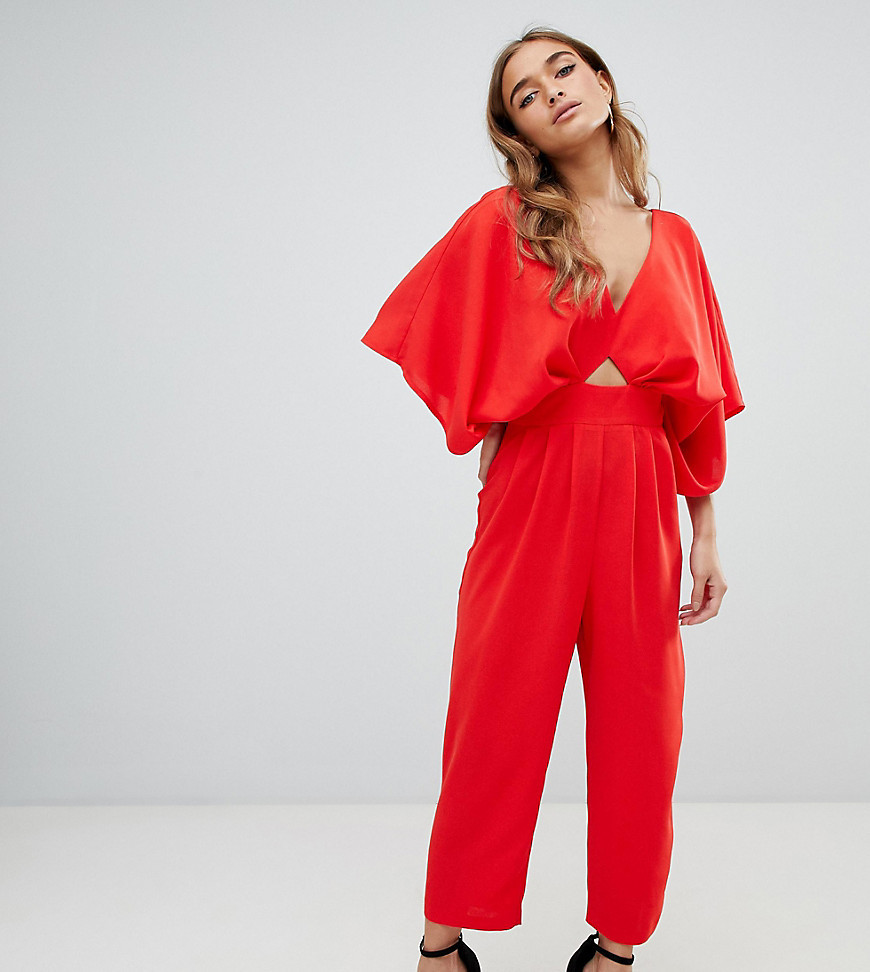 Asos Petite Asos Design Petite Jumpsuit With Kimono Sleeve And Peg Leg ...