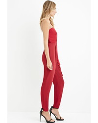 Forever 21 Contemporary Strapless V Notched Jumpsuit
