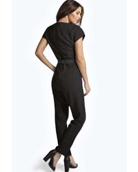 Boohoo Millie Woven Belted Jumpsuit